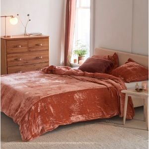 Orange Velvet Duvet Cover (full/queen)